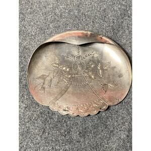VTG /Antique Silent Butler Dust Pan/ Crumb Catcher Derby Silver Co Stamped 3480